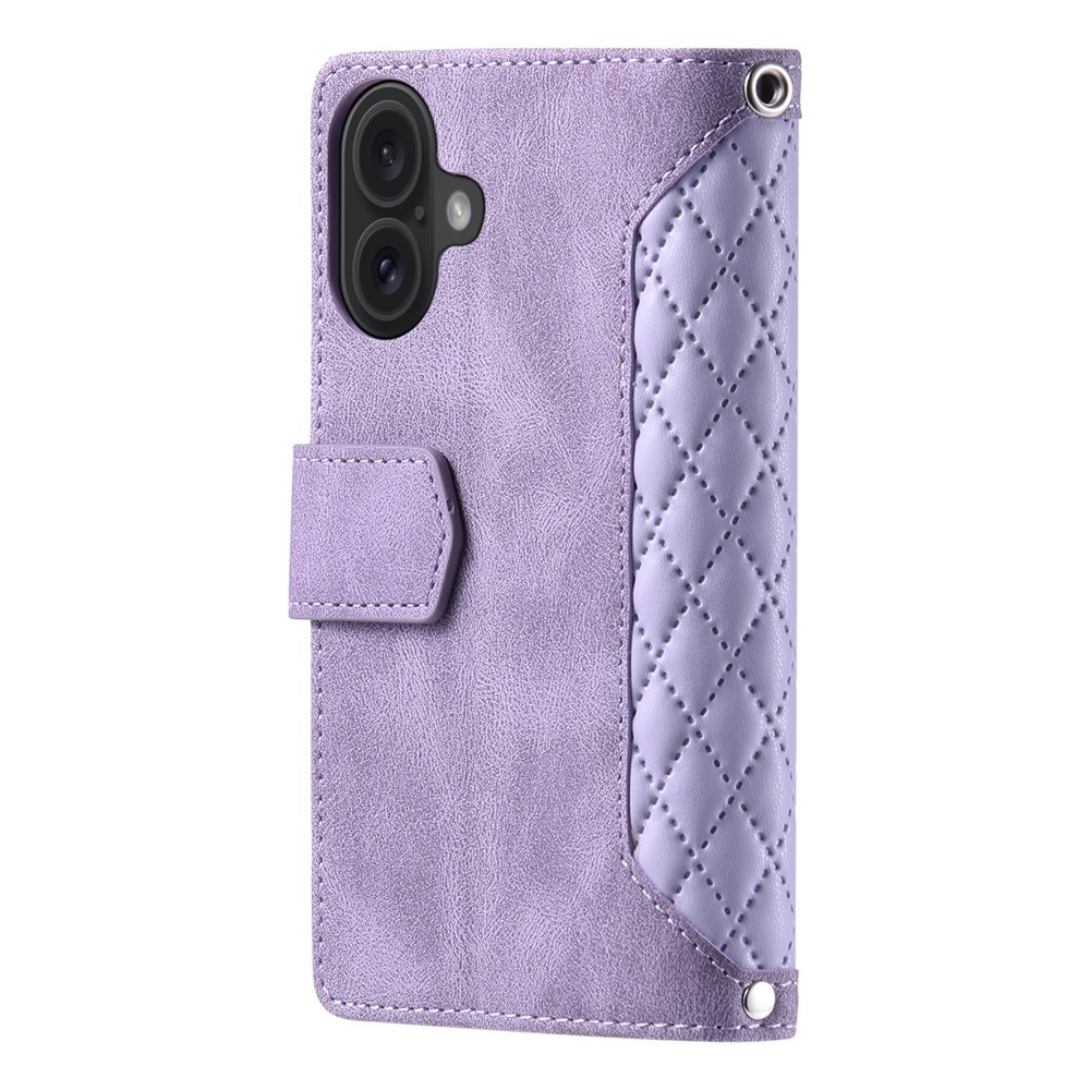Plånboksväska iPhone 17 Quilted Lila