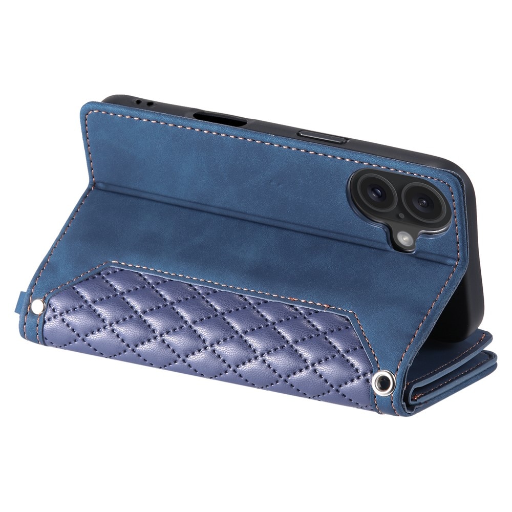 Plånboksväska iPhone 17 Quilted Blå