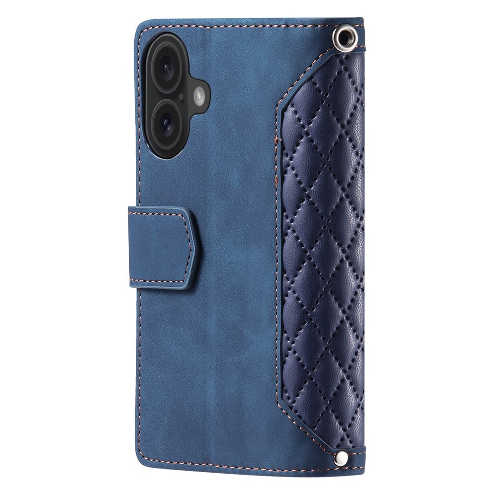Plånboksväska iPhone 17 Quilted Blå