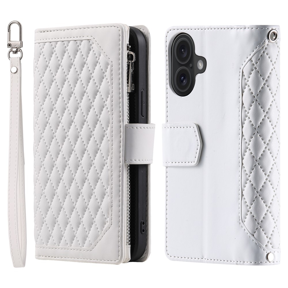 Plånboksväska iPhone 17 Quilted Vit