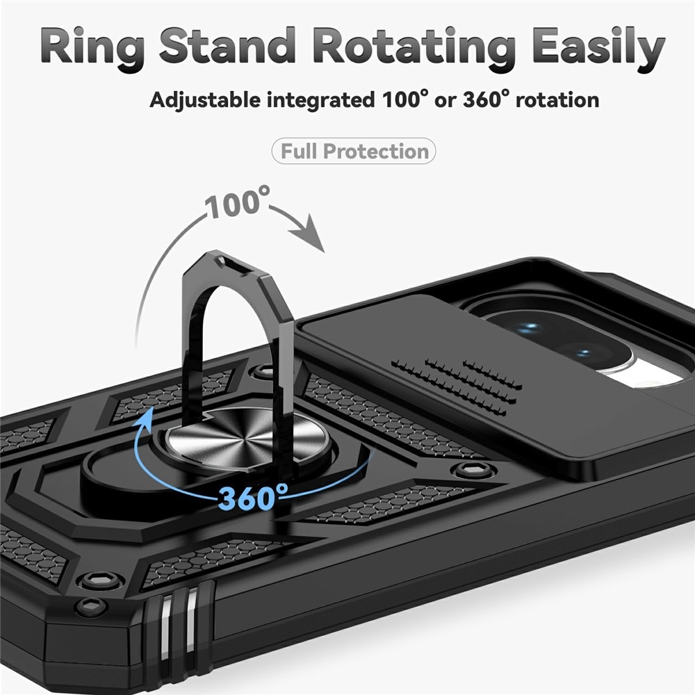 Hybridskal Ring + Kameraskydd Google Pixel 9a Svart