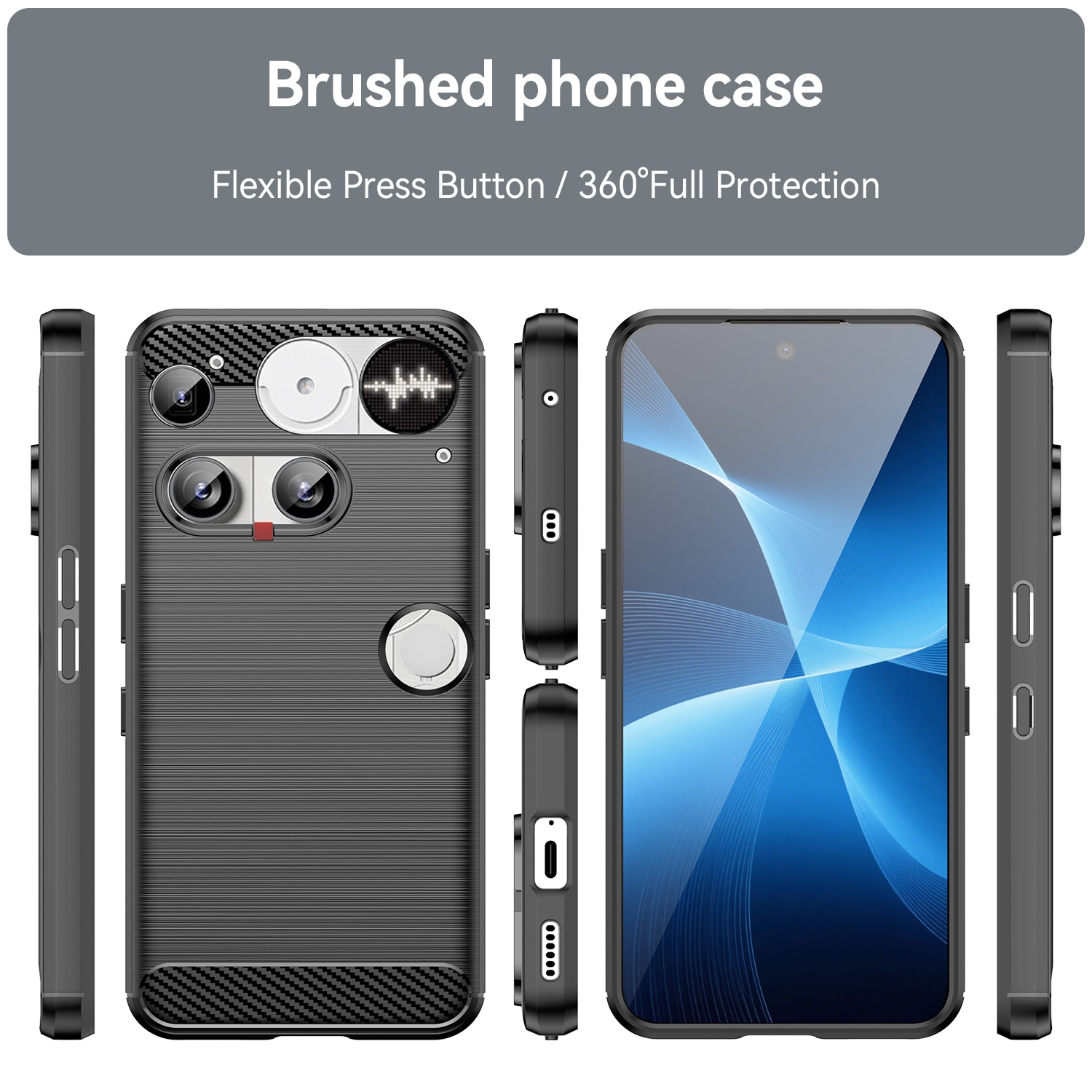 Nothing Phone 3 Skal TPU Brushed Svart