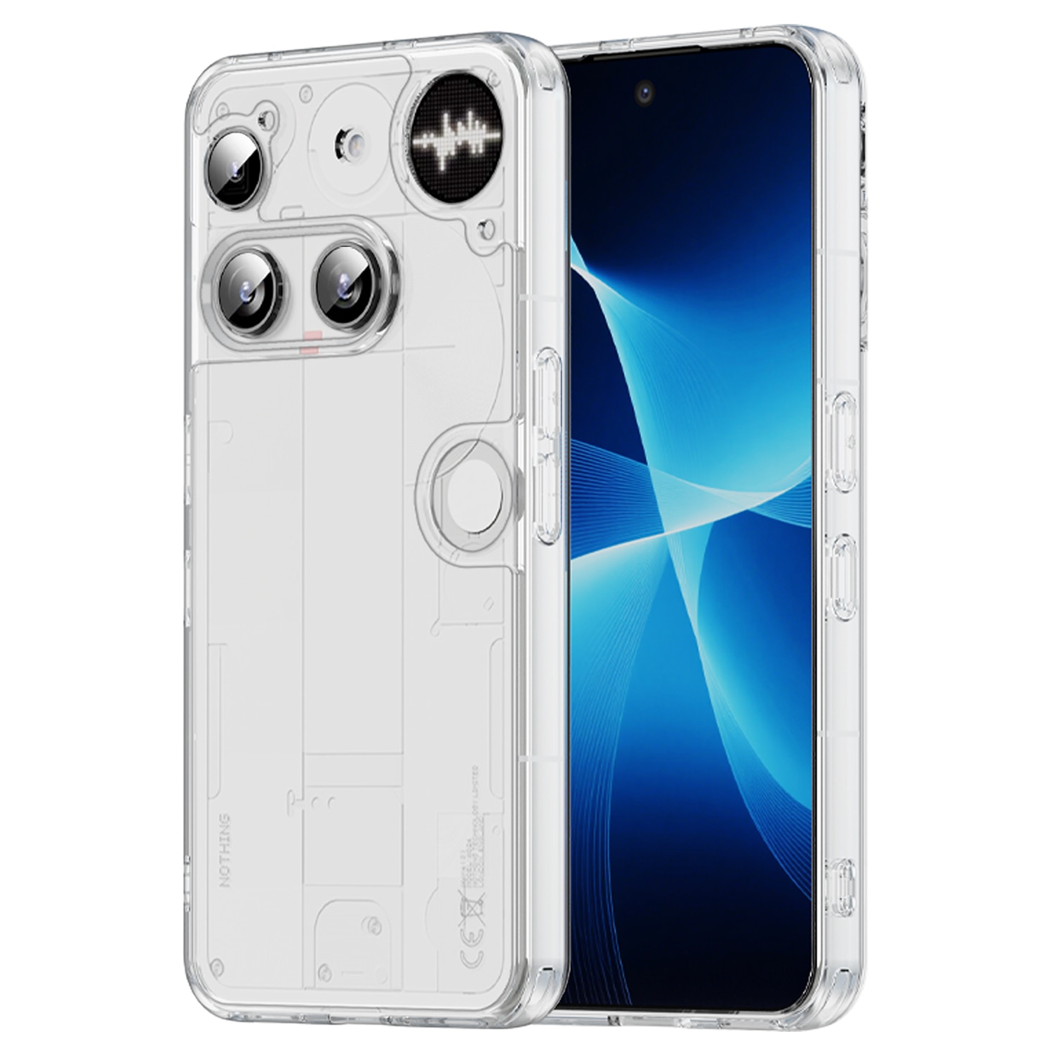 Hybridskal Nothing Phone 3 Genomskinlig