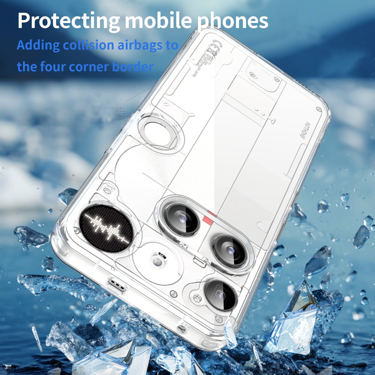 Hybridskal Nothing Phone 3 Genomskinlig