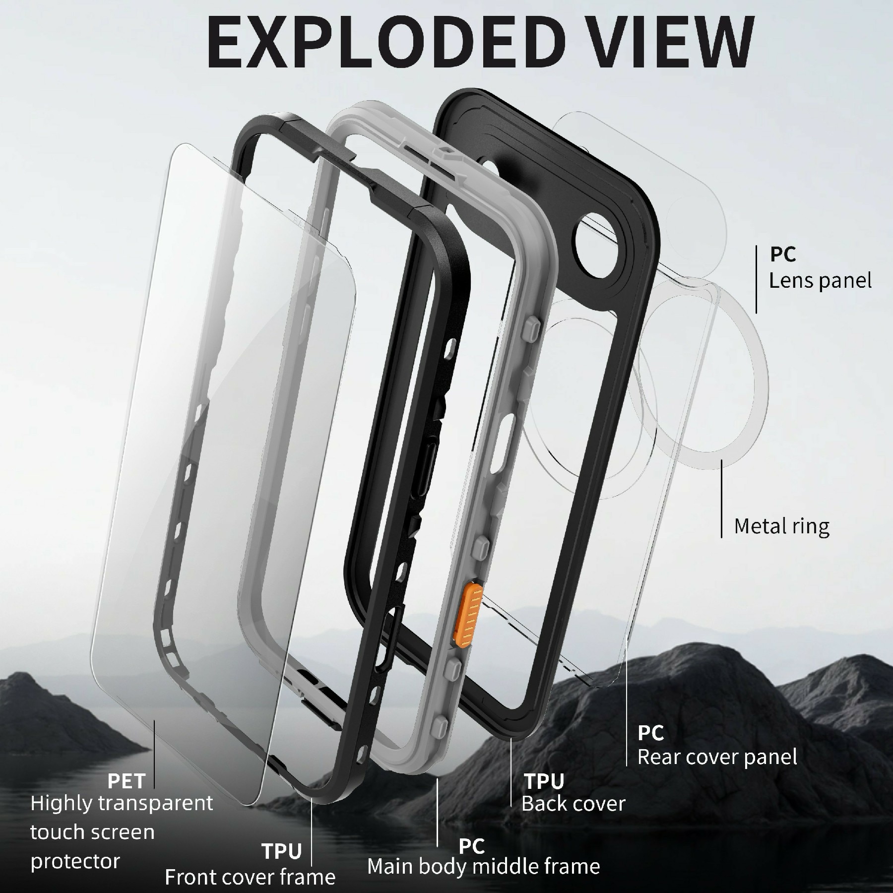 Vattentätt Skal iPhone 17 Air transparent