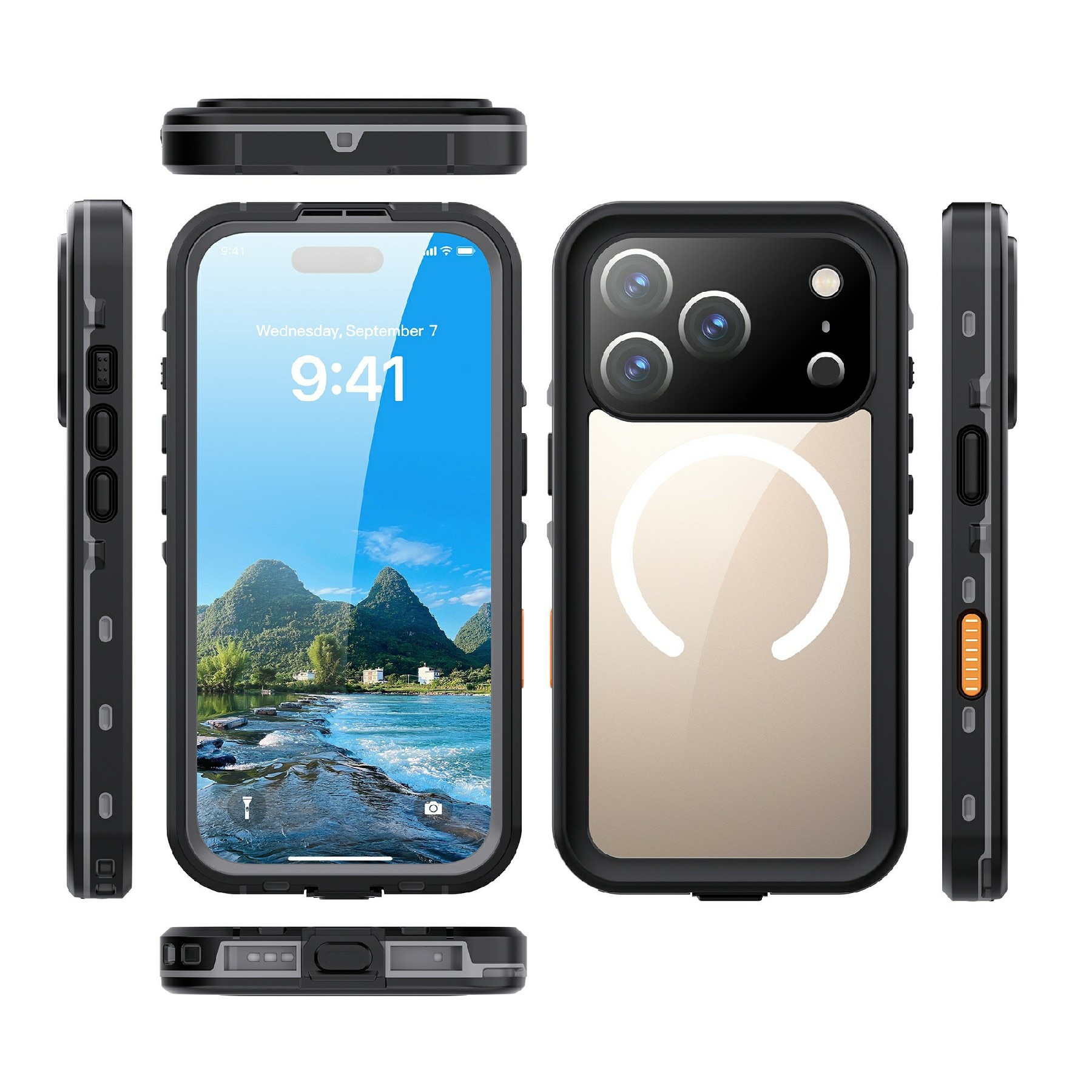 Vattentätt Skal iPhone 17 Pro transparent
