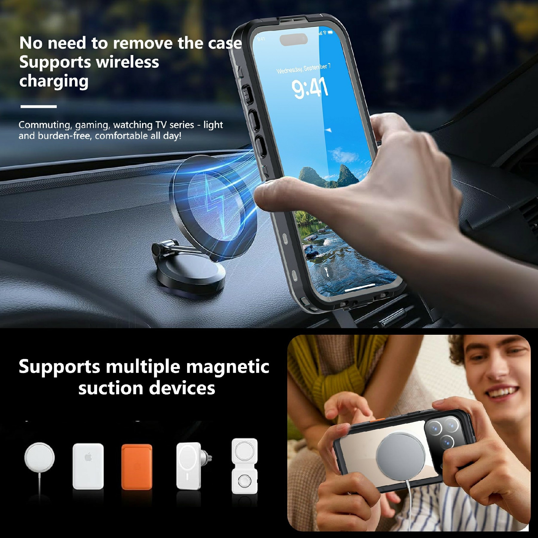 Vattentätt Skal iPhone 17 Pro transparent