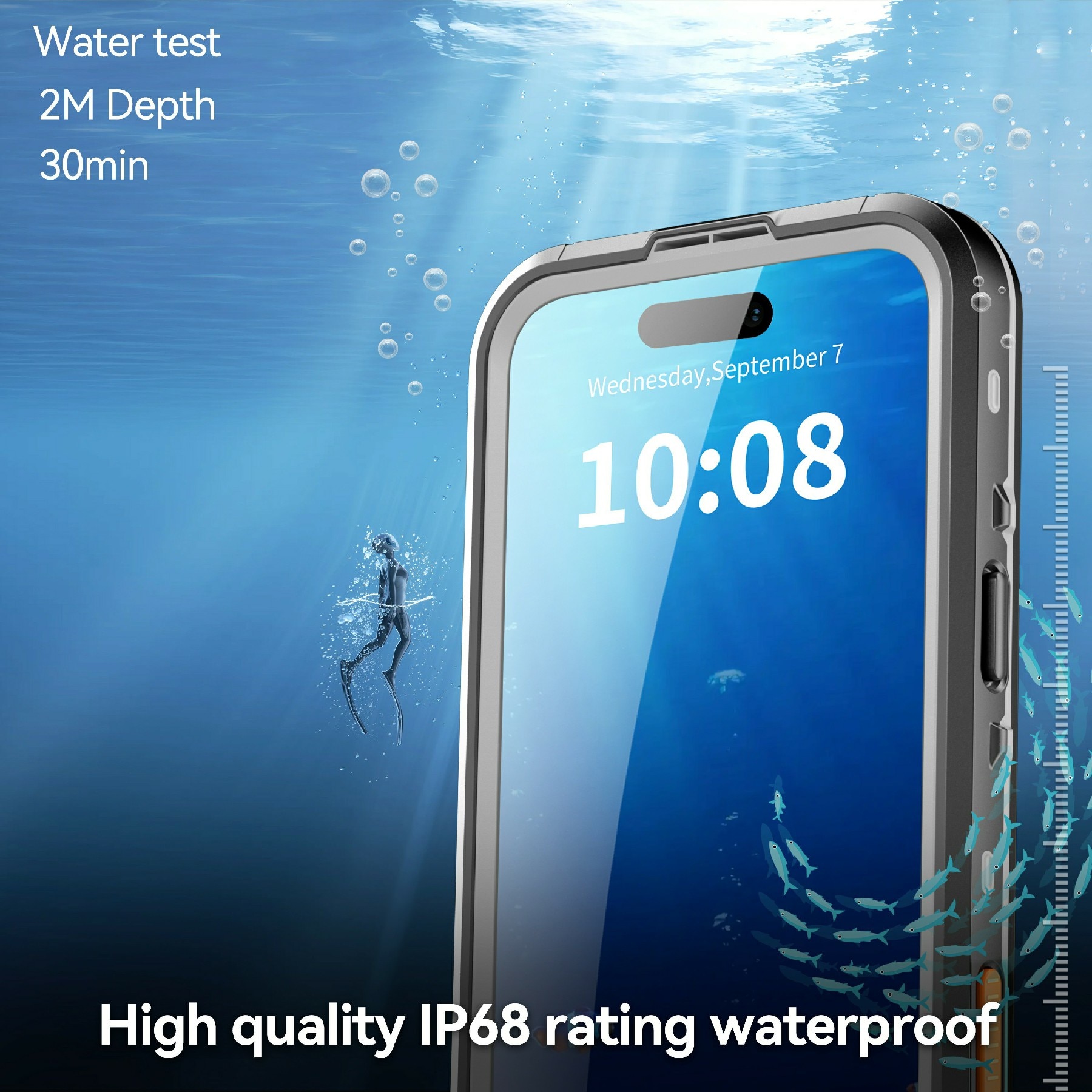 Vattentätt Skal iPhone 17 Pro Max transparent