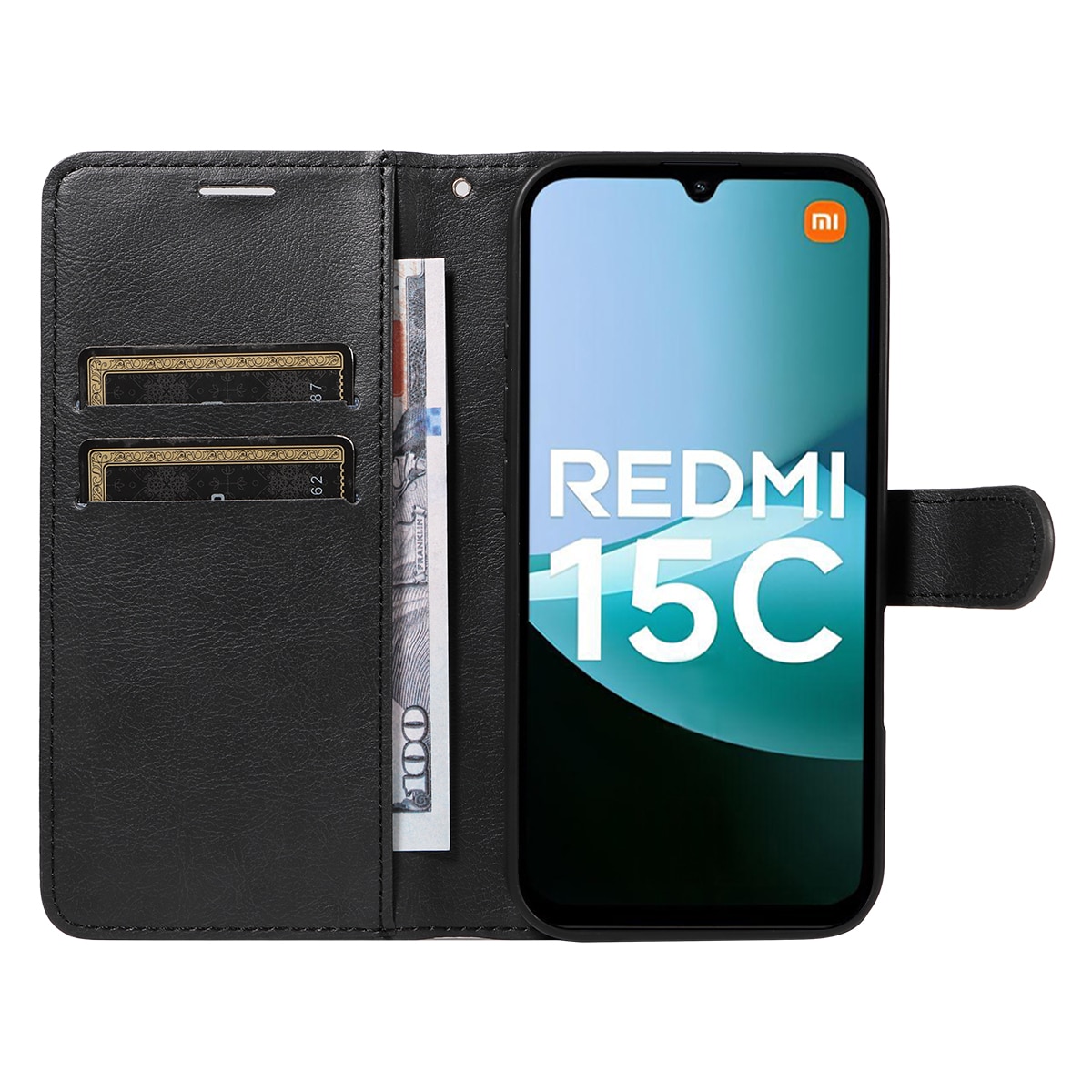 Plånboksfodral Xiaomi Redmi 15C svart