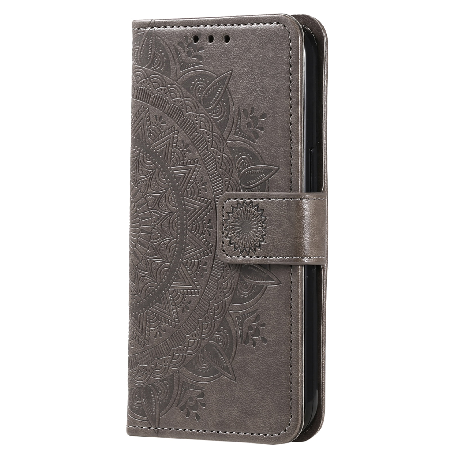 Läderfodral Mandala Xiaomi Redmi 15C Grå