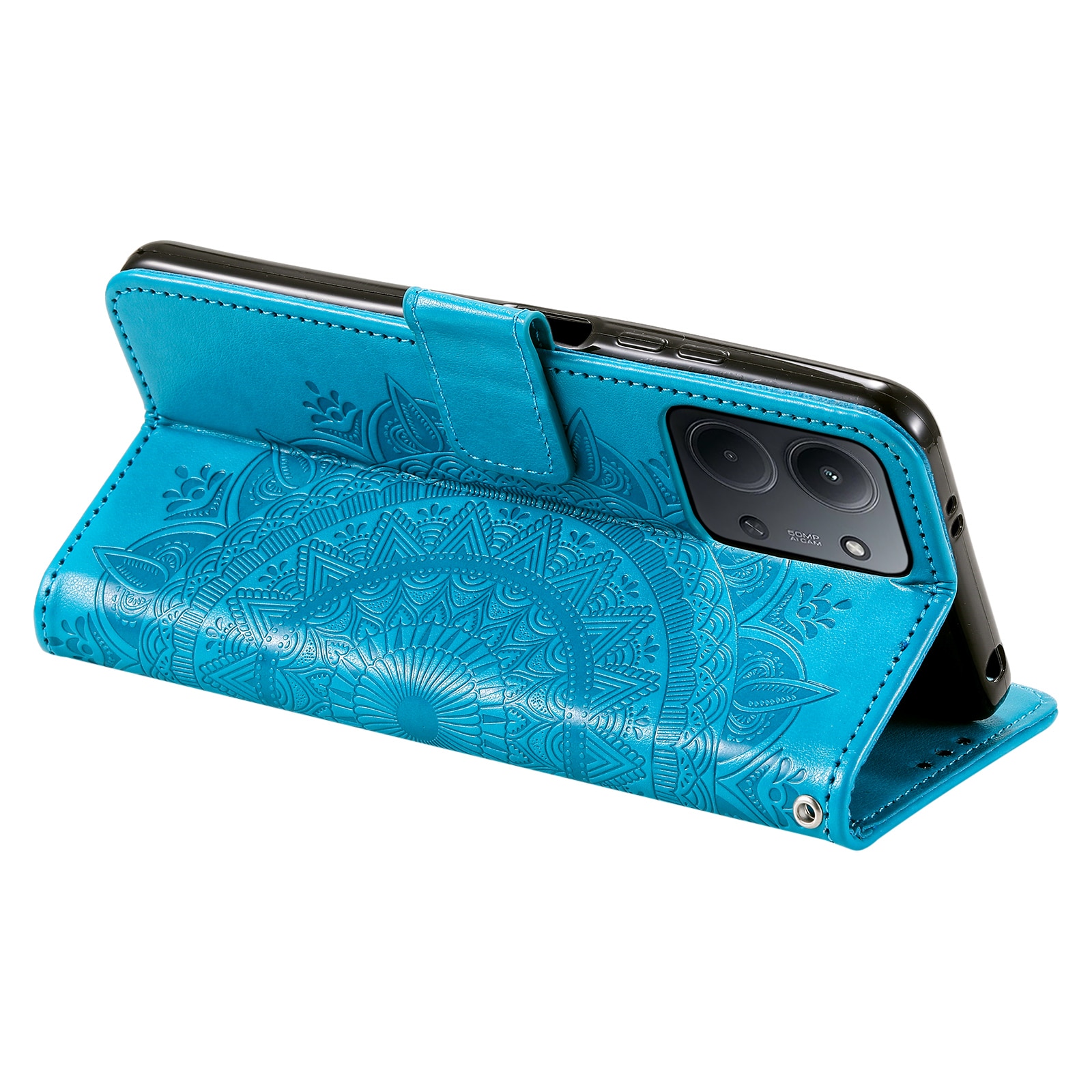 Läderfodral Mandala Xiaomi Redmi 15C Blå