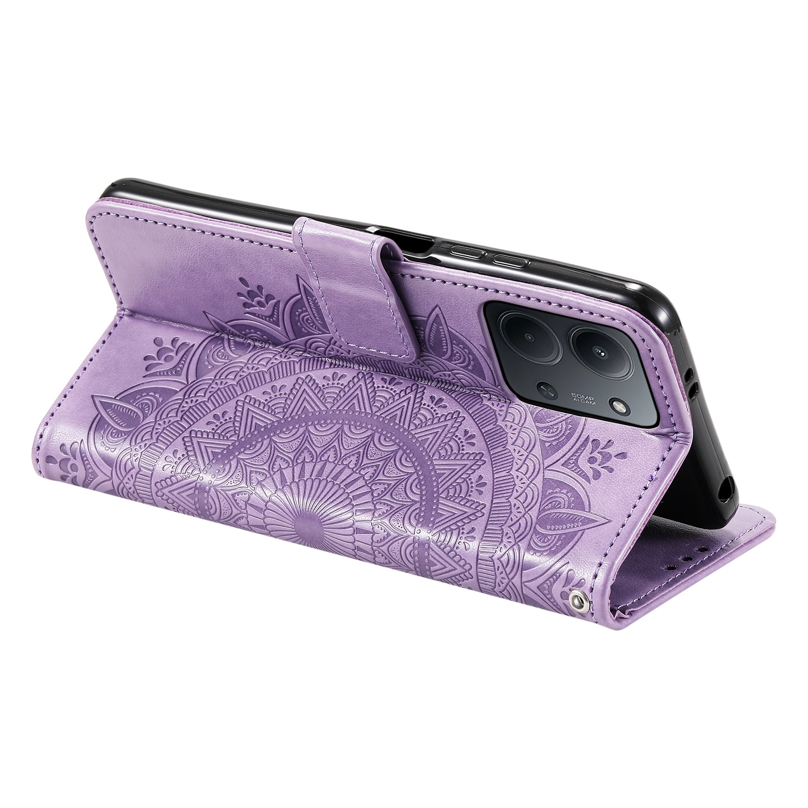 Läderfodral Mandala Xiaomi Redmi 15C Lila