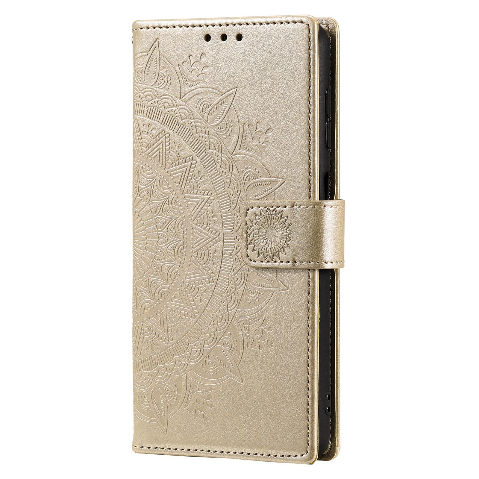 Läderfodral Mandala Xiaomi Redmi 15C Guld
