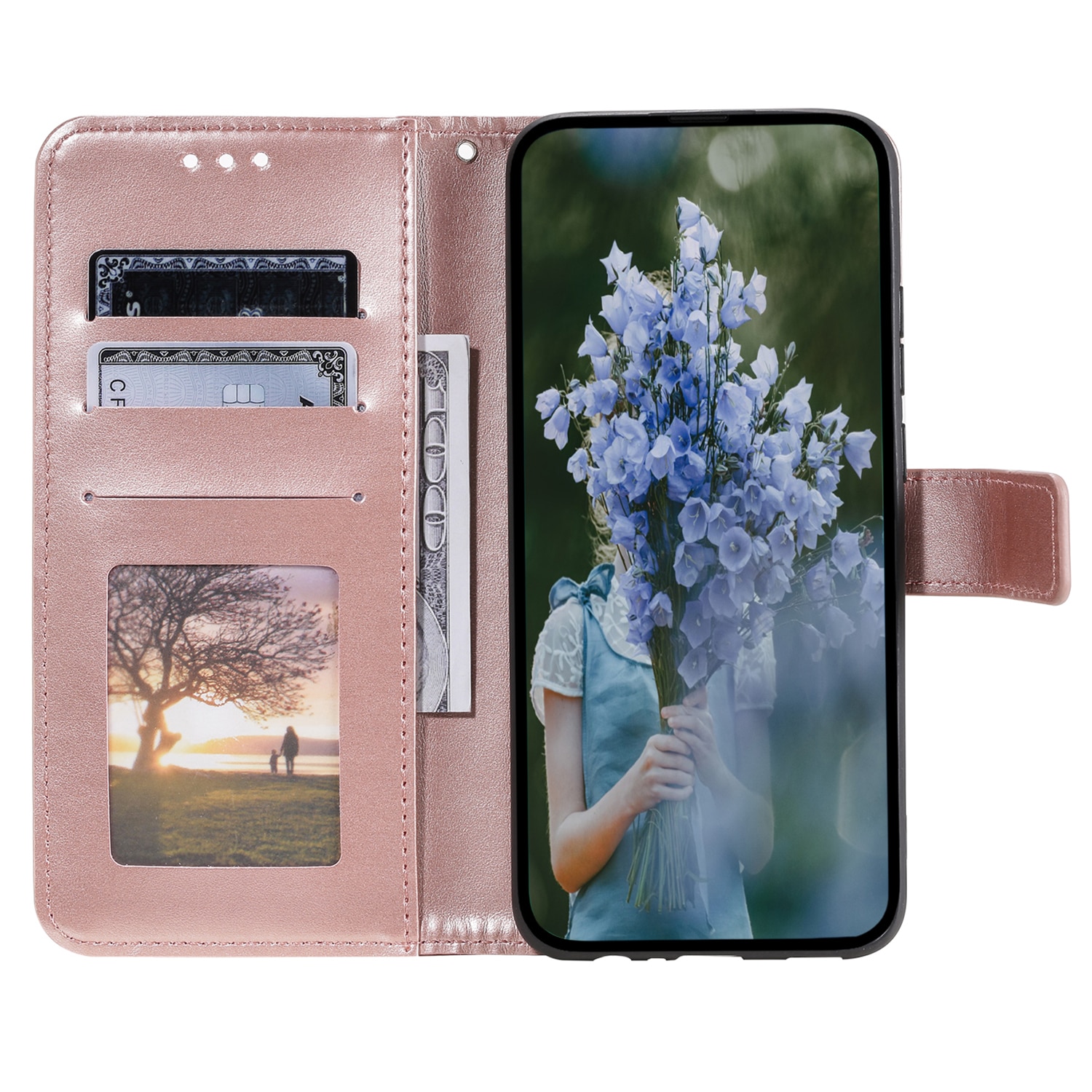 Läderfodral Mandala Xiaomi Redmi 15C Roséguld