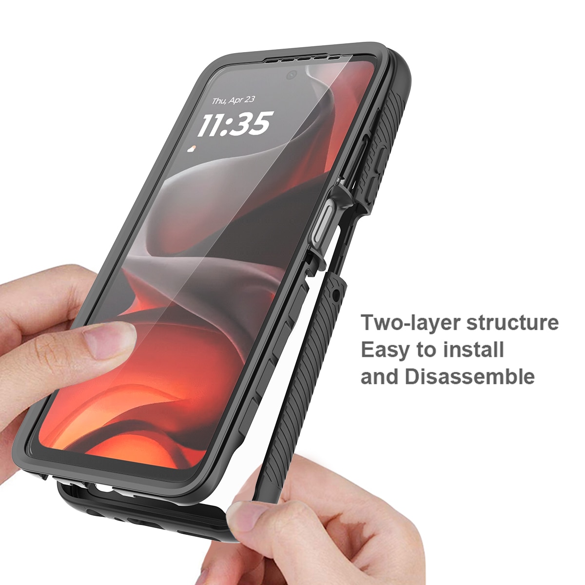 Full Protection Case Motorola Moto G86 Svart
