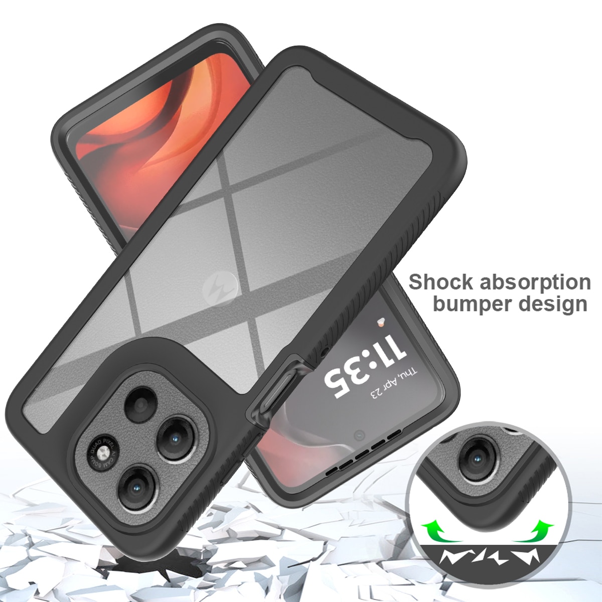 Full Protection Case Motorola Moto G86 Svart
