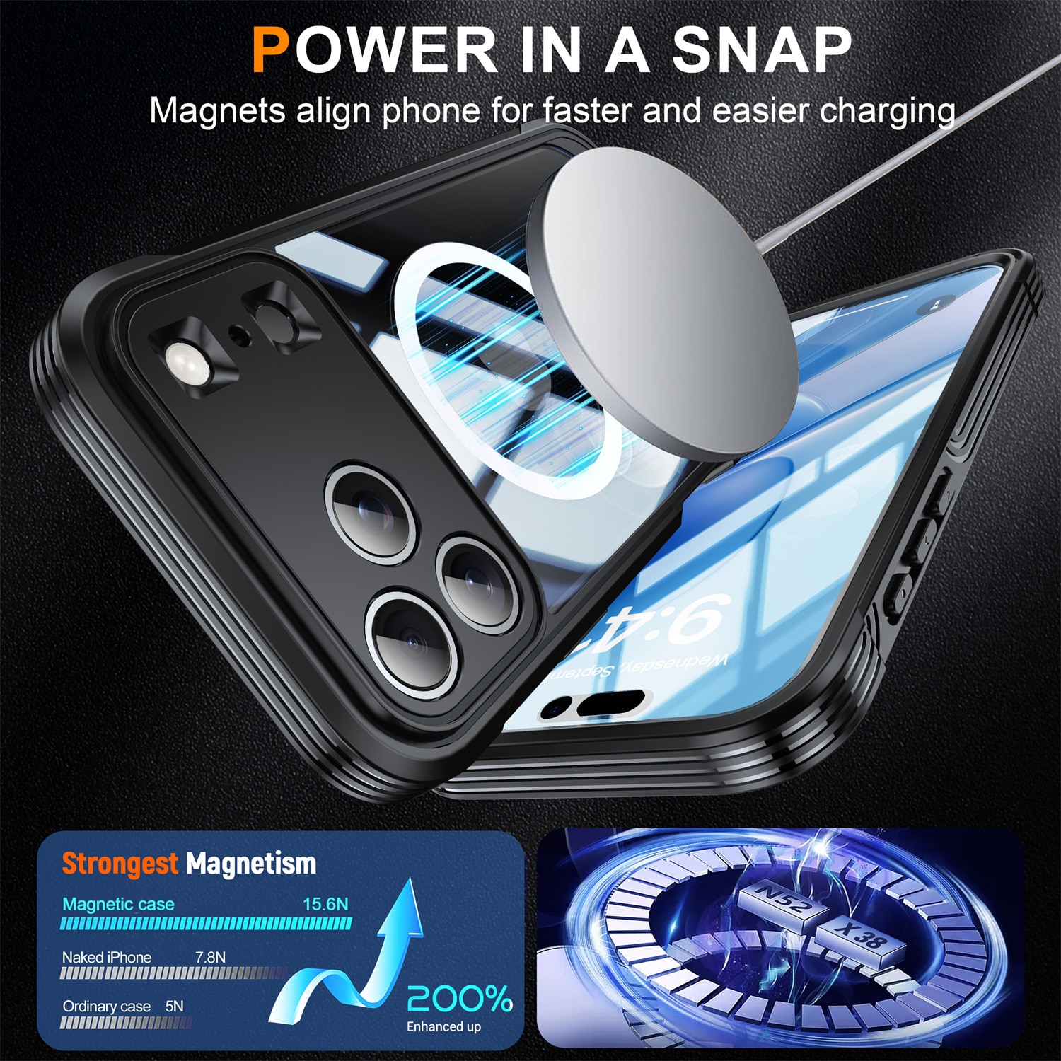 Premium Full Protection Case iPhone 17 Pro Black