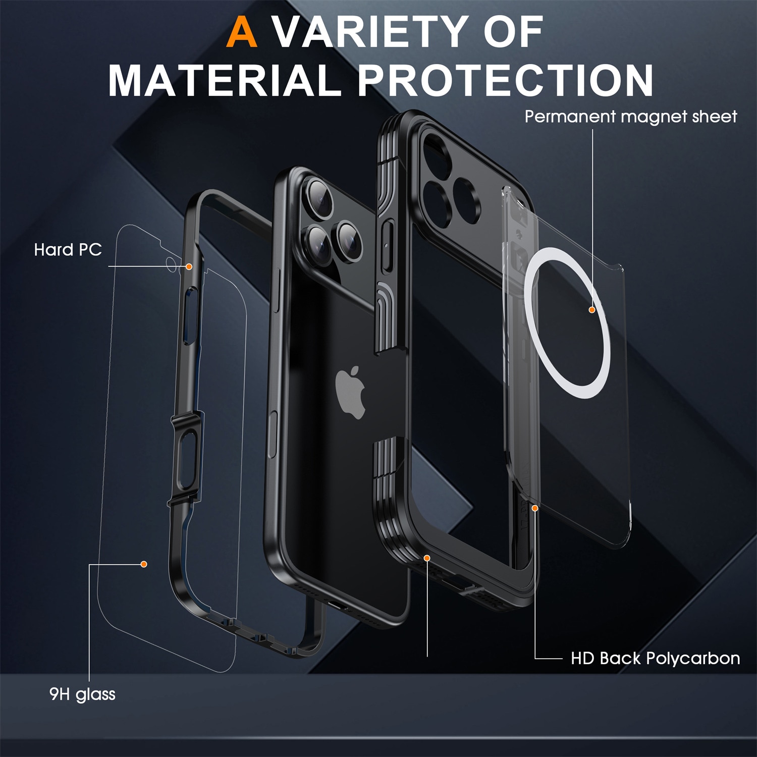 Premium Full Protection Case iPhone 17 Pro Black