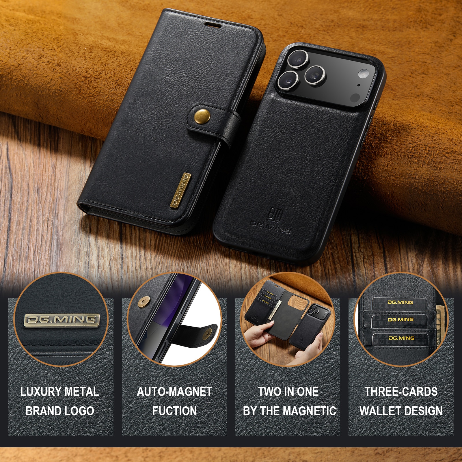 Magnet Wallet iPhone 17 Pro Black
