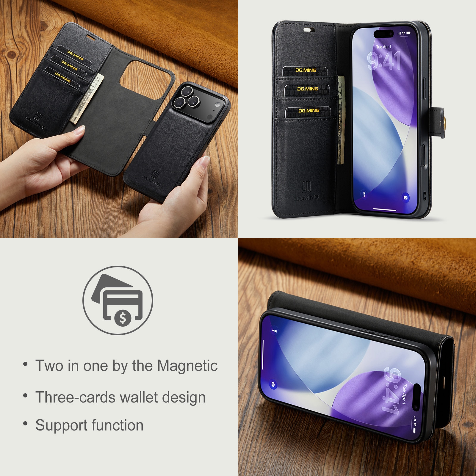 Magnet Wallet iPhone 17 Pro Black