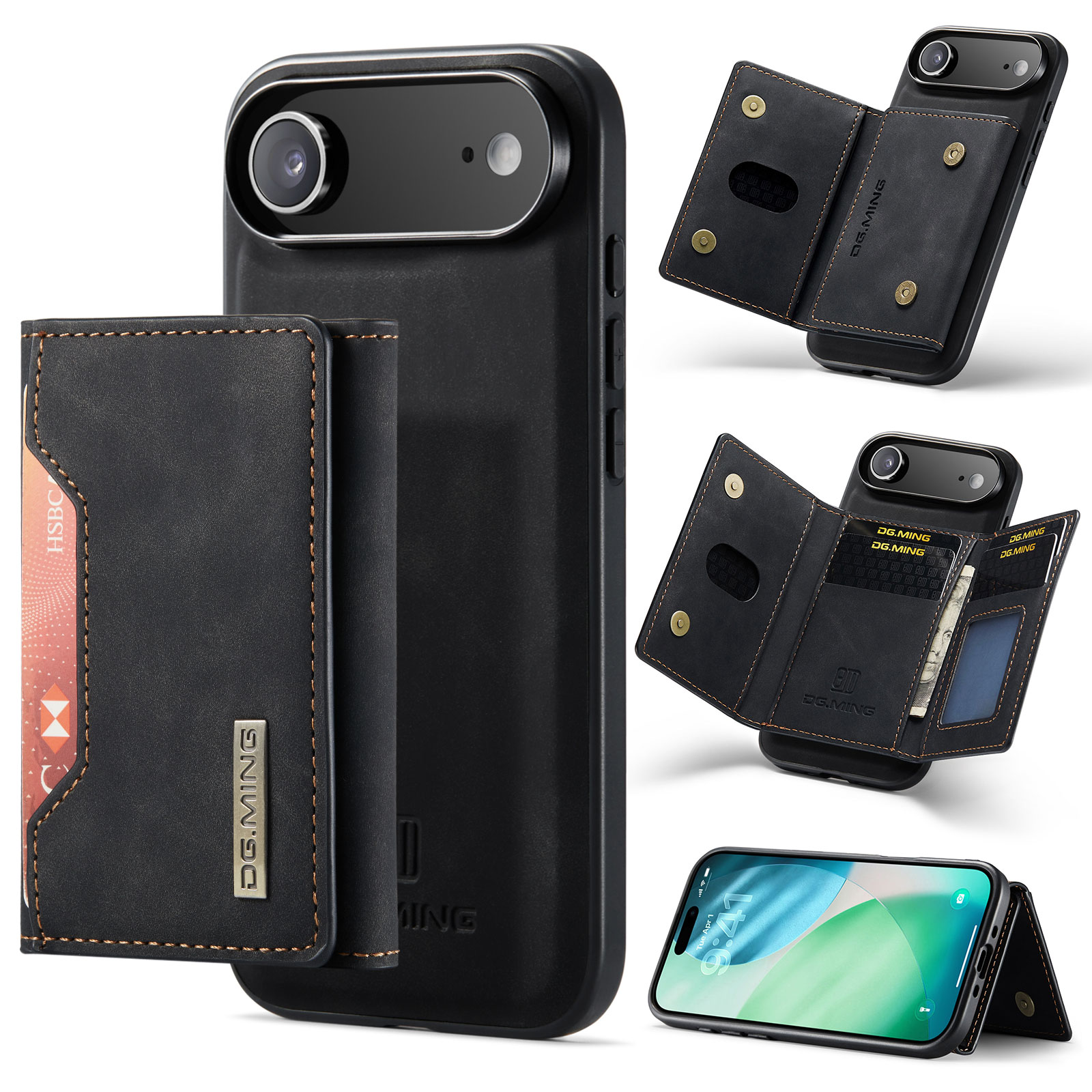 Magnetic Card Slot Case iPhone 17 Air Svart