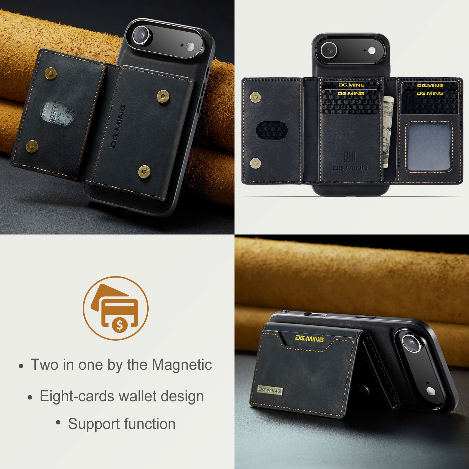 Magnetic Card Slot Case iPhone 17 Air Svart