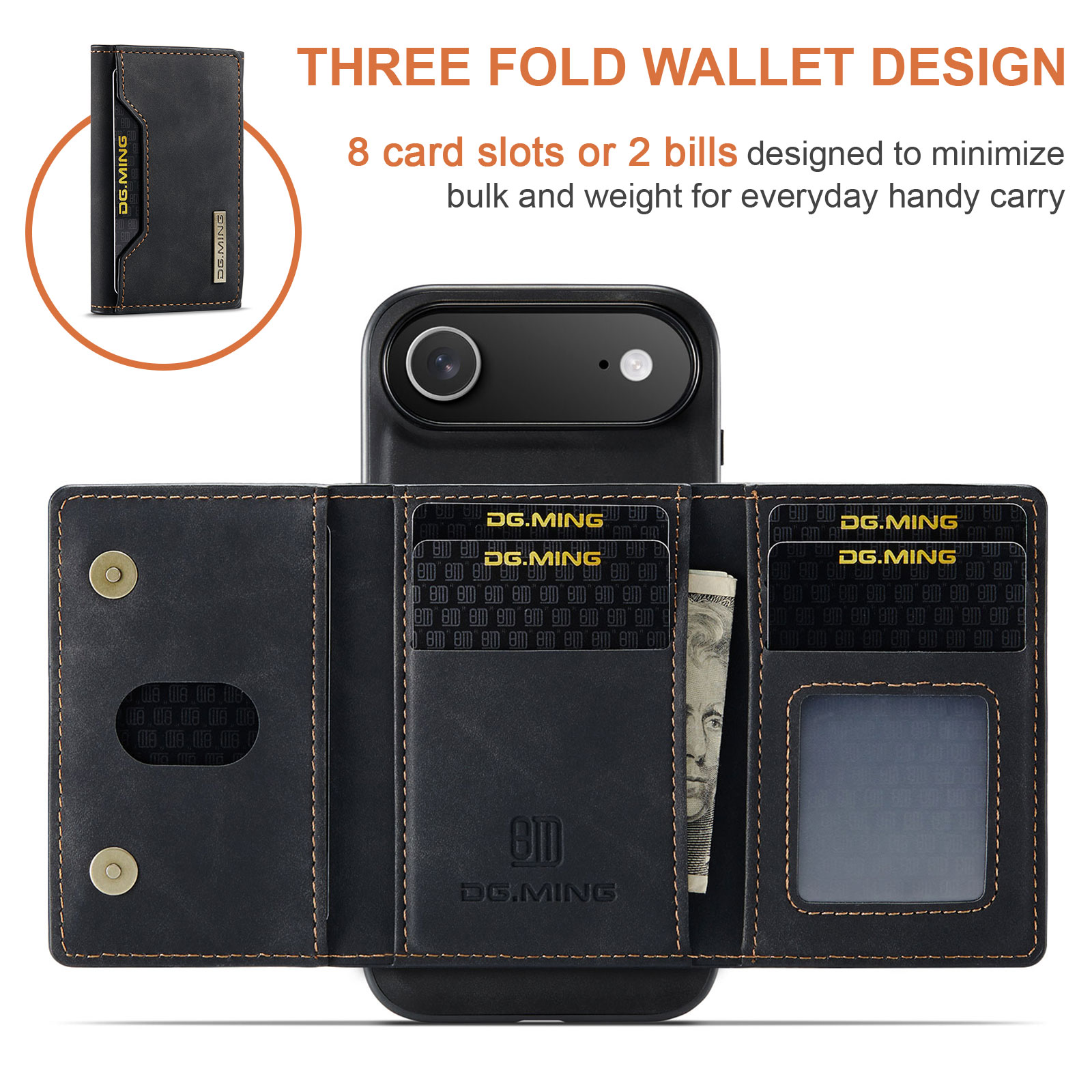 Magnetic Card Slot Case iPhone 17 Air Svart