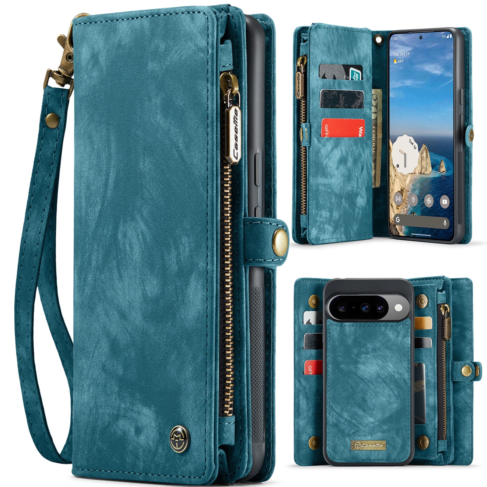 Multi-slot Plånboksfodral Google Pixel 10 Pro Blå