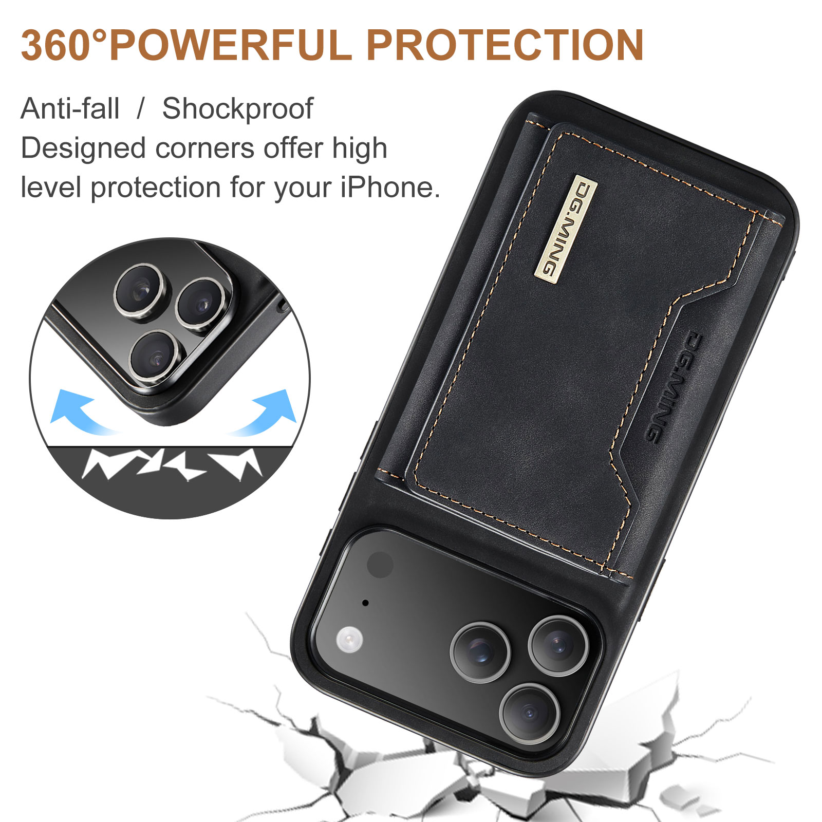 Magnetic Card Slot Case iPhone 17 Pro Svart