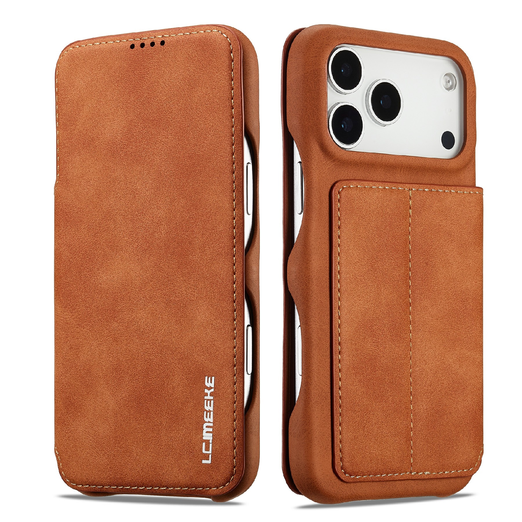 Slim Plånboksfodral iPhone 17 Pro Cognac