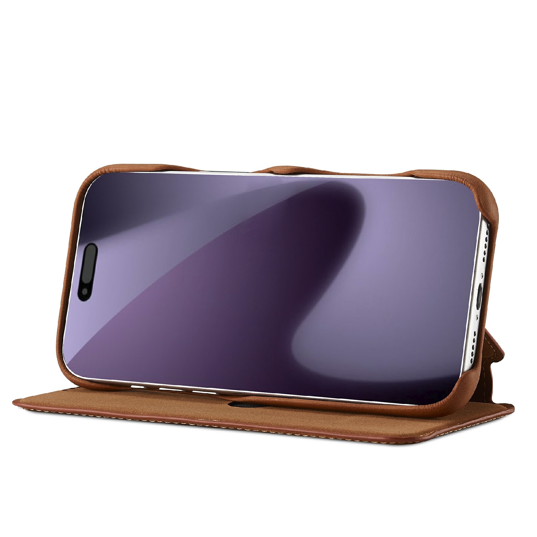 Slim Plånboksfodral iPhone 17 Pro Cognac