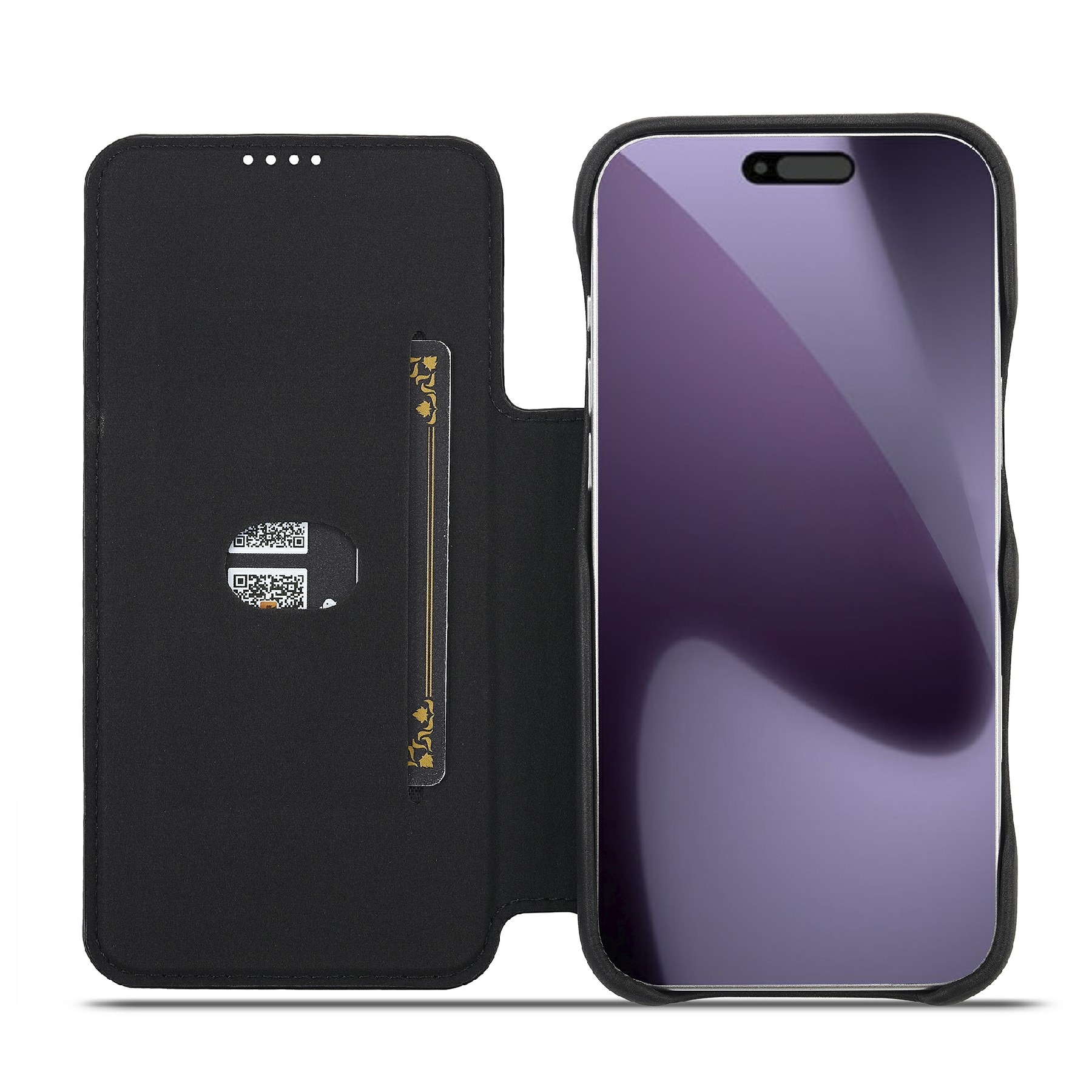 Slim Plånboksfodral iPhone 17 Pro Max Svart