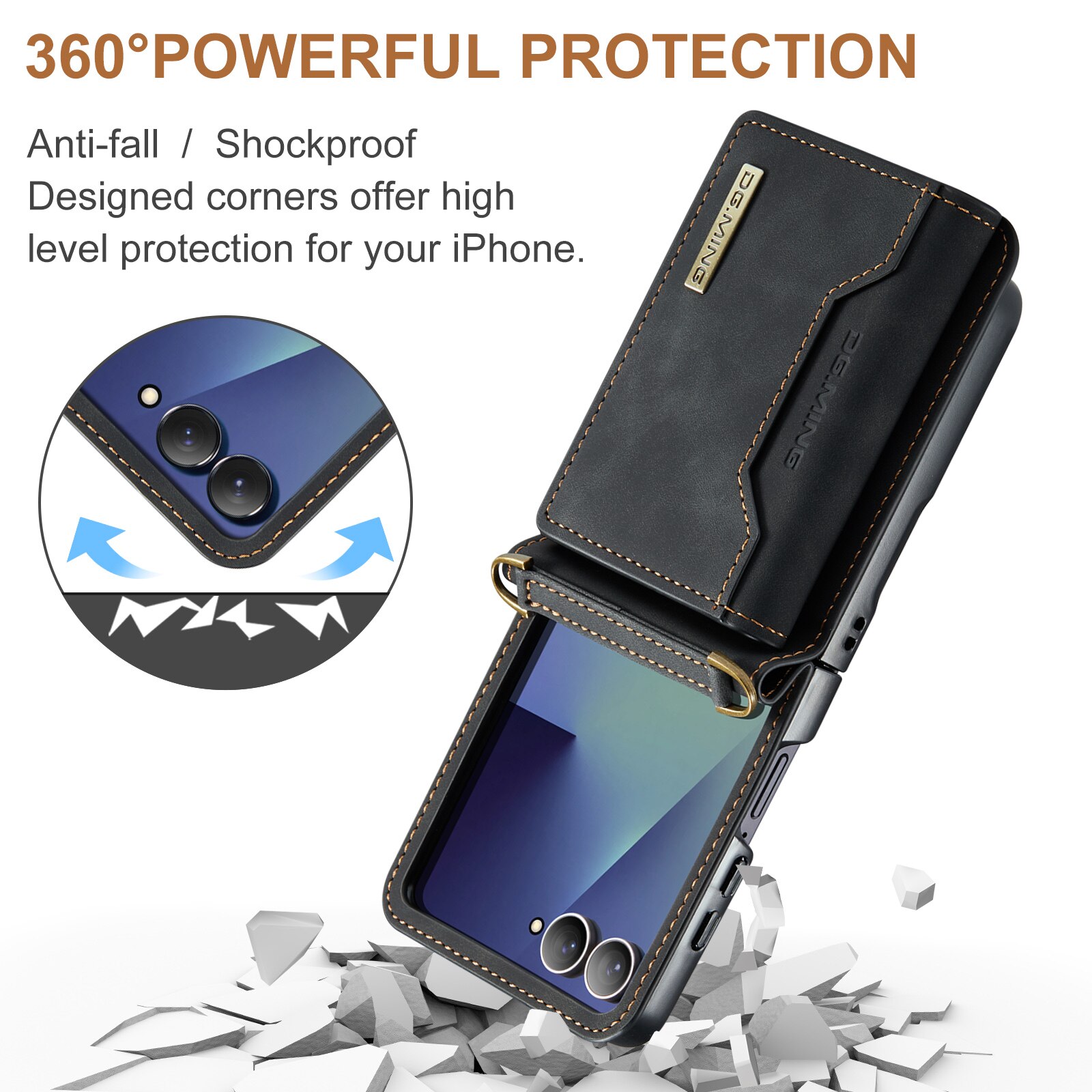 Card Slot Case Samsung Galaxy Z Flip 7 Svart