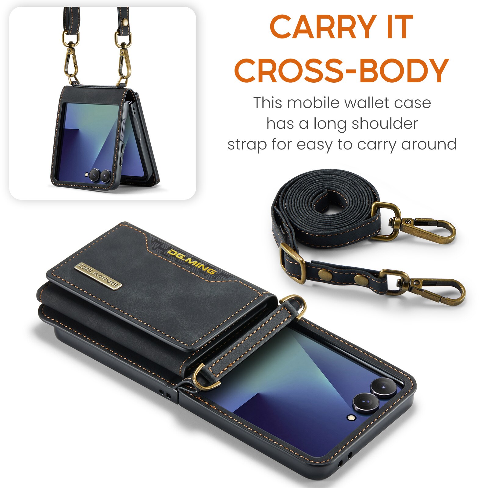 Card Slot Case Samsung Galaxy Z Flip 7 Svart