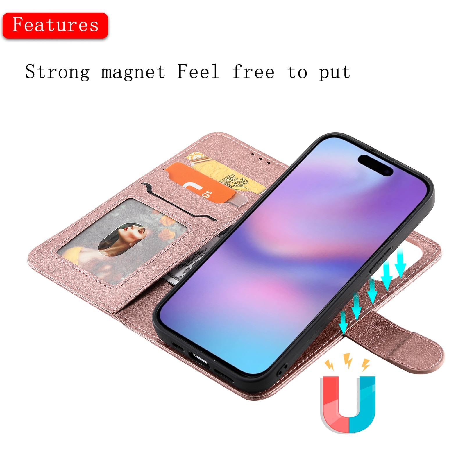 Magnetfodral iPhone 17 Rosa
