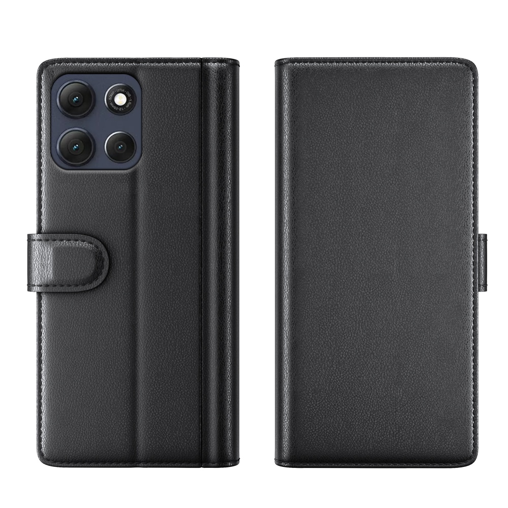 Äkta Läderfodral Motorola Moto G86 Svart
