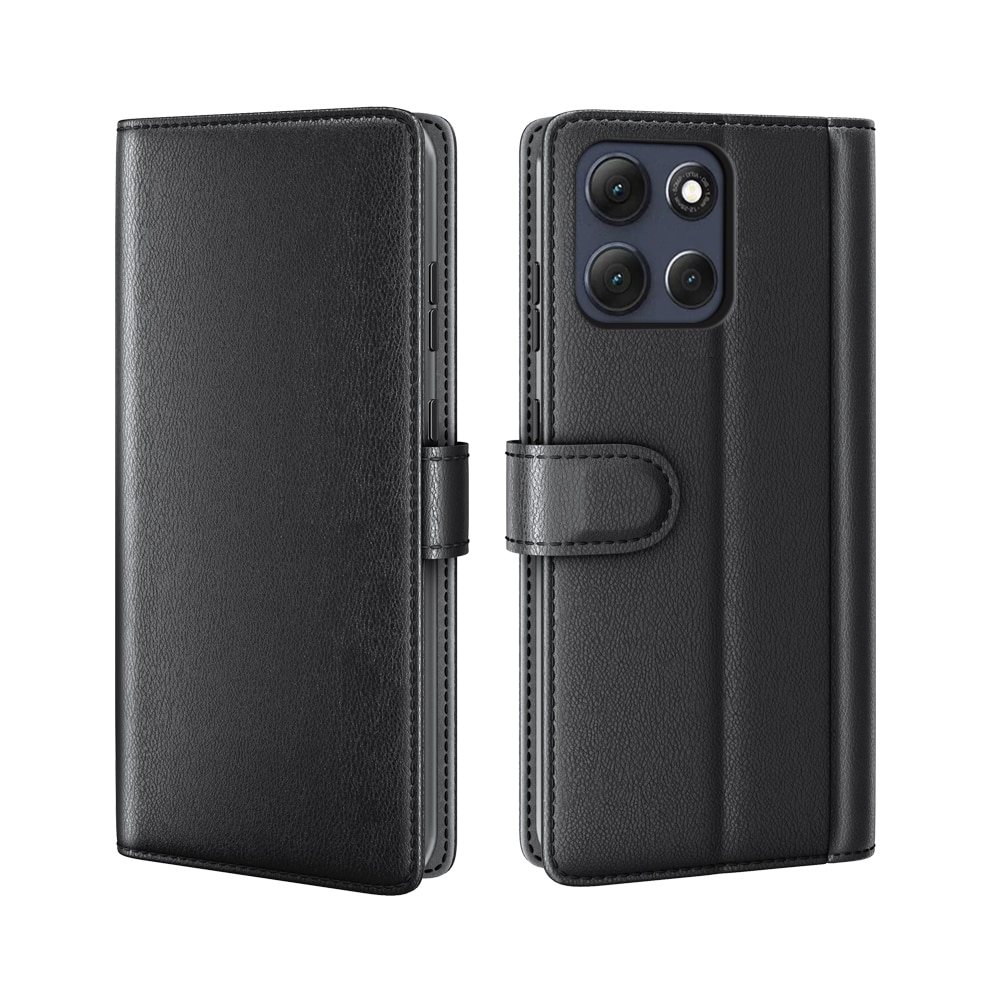 Äkta Läderfodral Motorola Moto G86 Svart