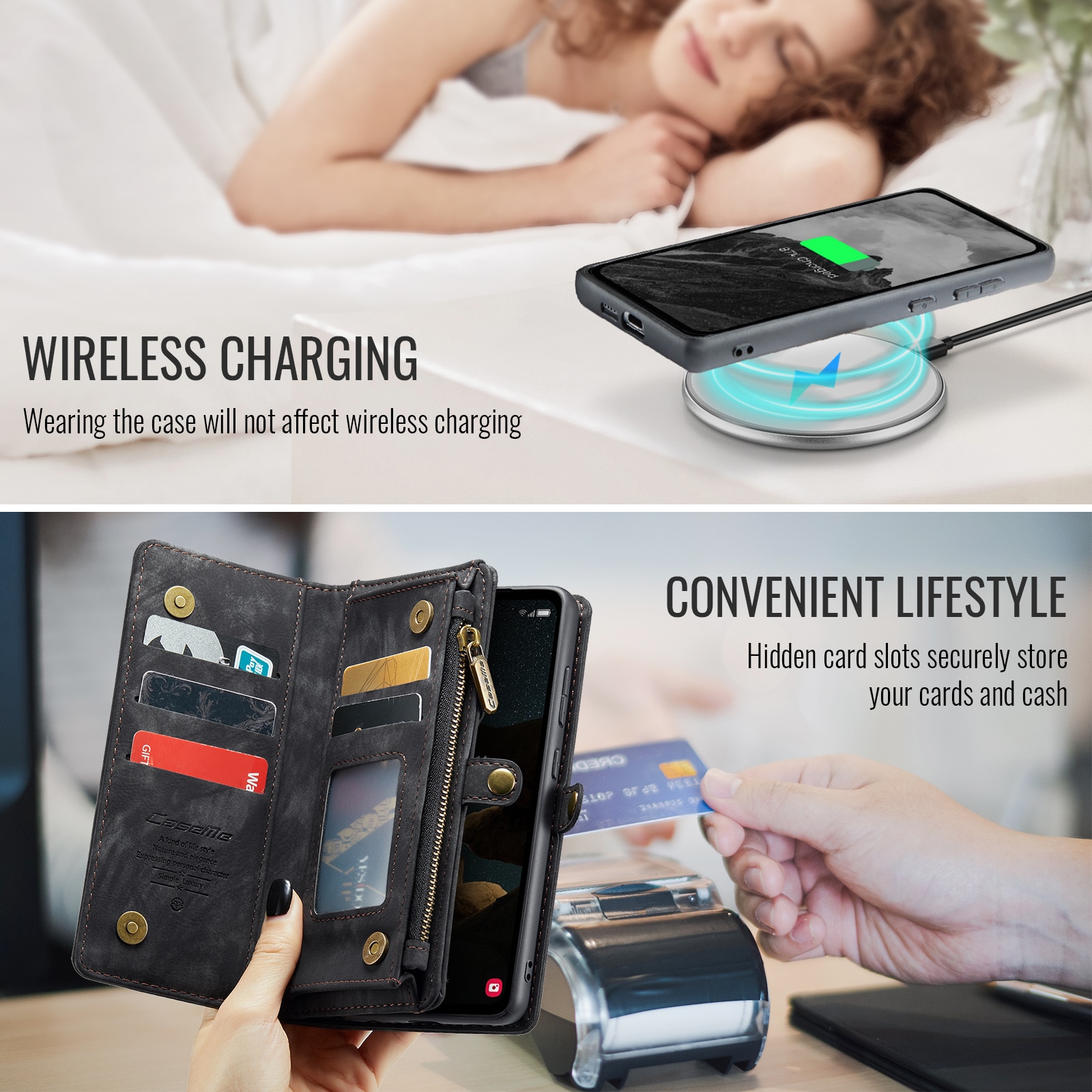 Multi-slot Plånboksfodral Samsung Galaxy S25 FE Grå