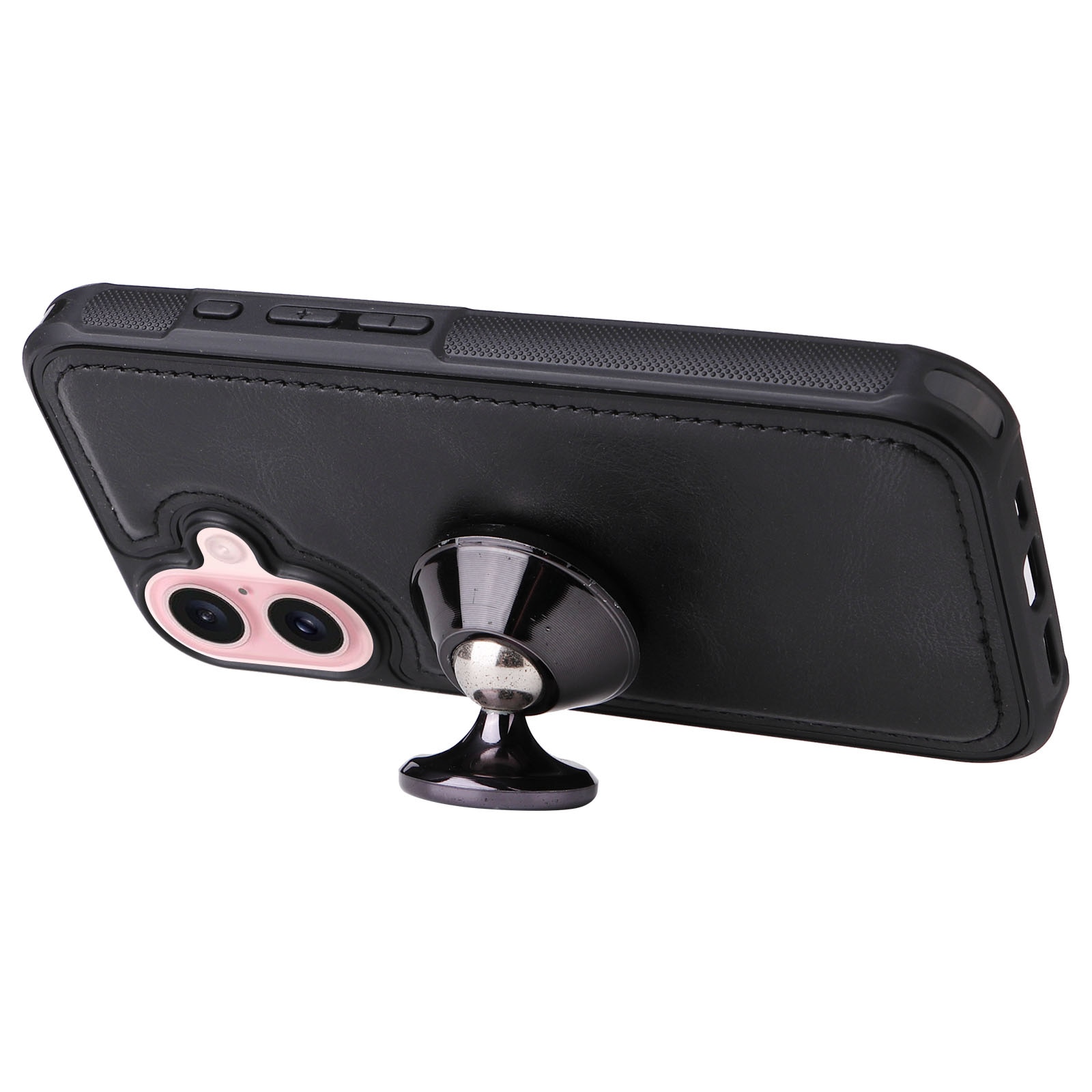 Magnet Leather Multi-Wallet iPhone 17 svart