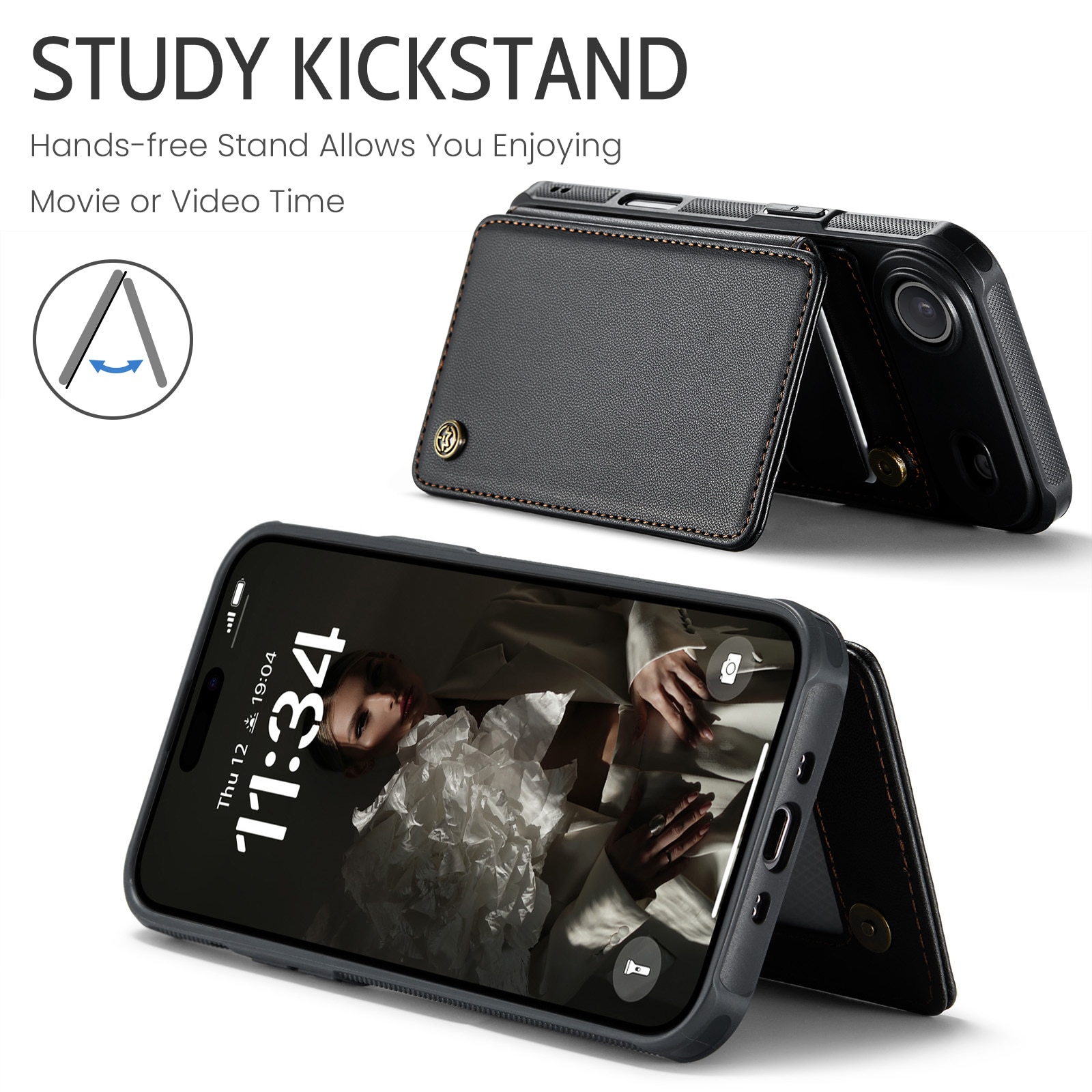 Plånboksskal RFID-skydd iPhone Air svart