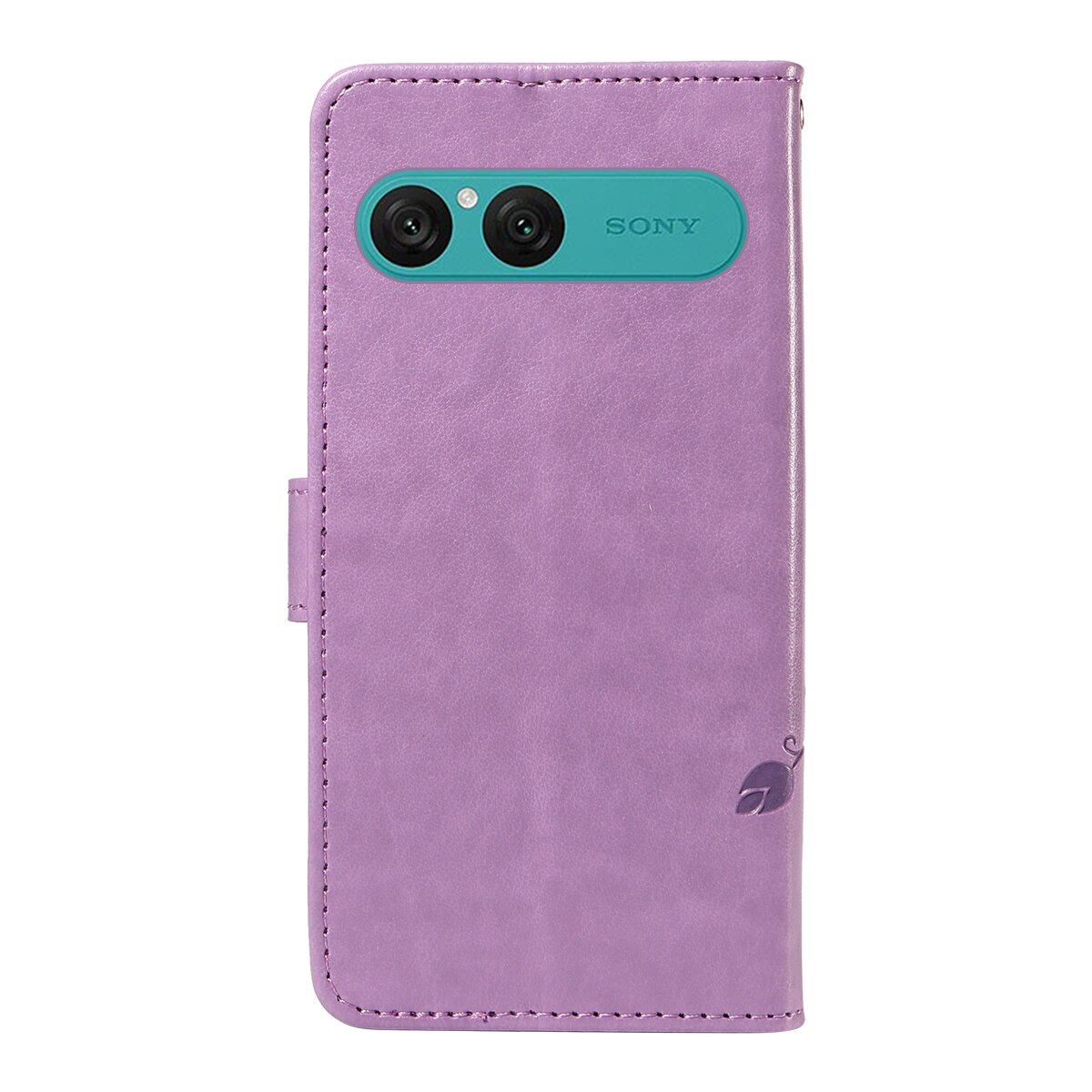 Läderfodral Fjärilar Sony Xperia 10 VII Lila
