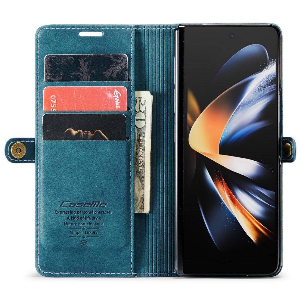 Slim Plånboksfodral Samsung Galaxy Z Fold 4 blå