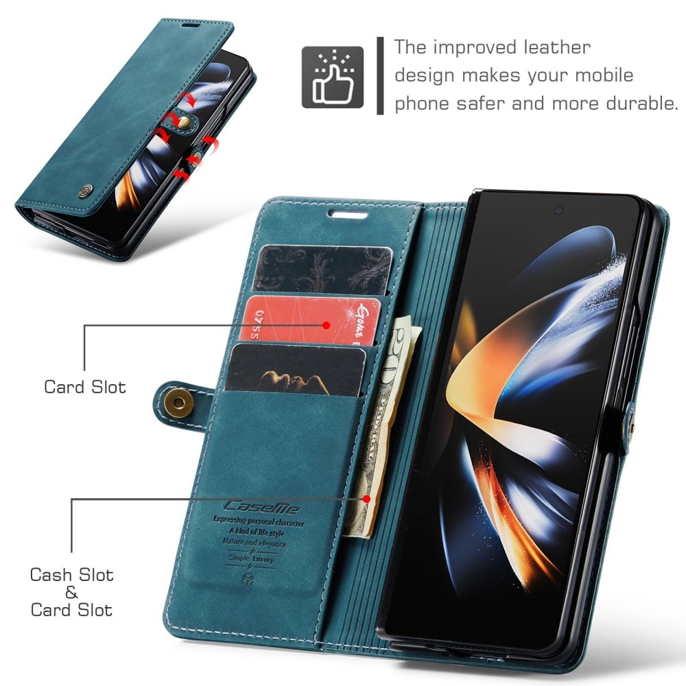 Slim Plånboksfodral Samsung Galaxy Z Fold 4 blå