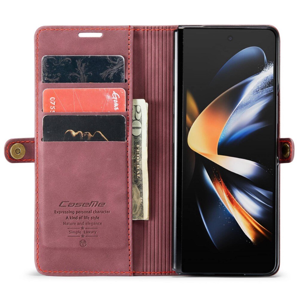 Slim Plånboksfodral Samsung Galaxy Z Fold 4 röd