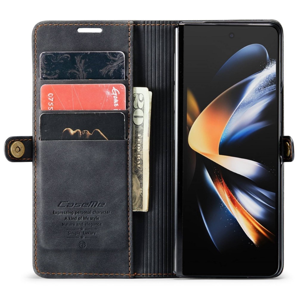 Slim Plånboksfodral Samsung Galaxy Z Fold 4 svart