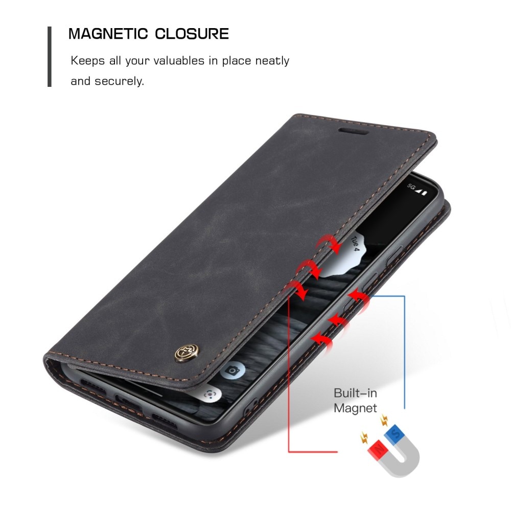 Slim Plånboksfodral Google Pixel 7 Svart
