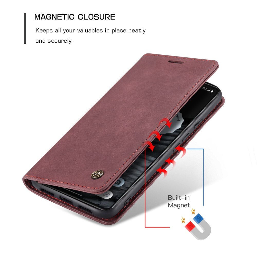 Slim Plånboksfodral Google Pixel 7 Röd
