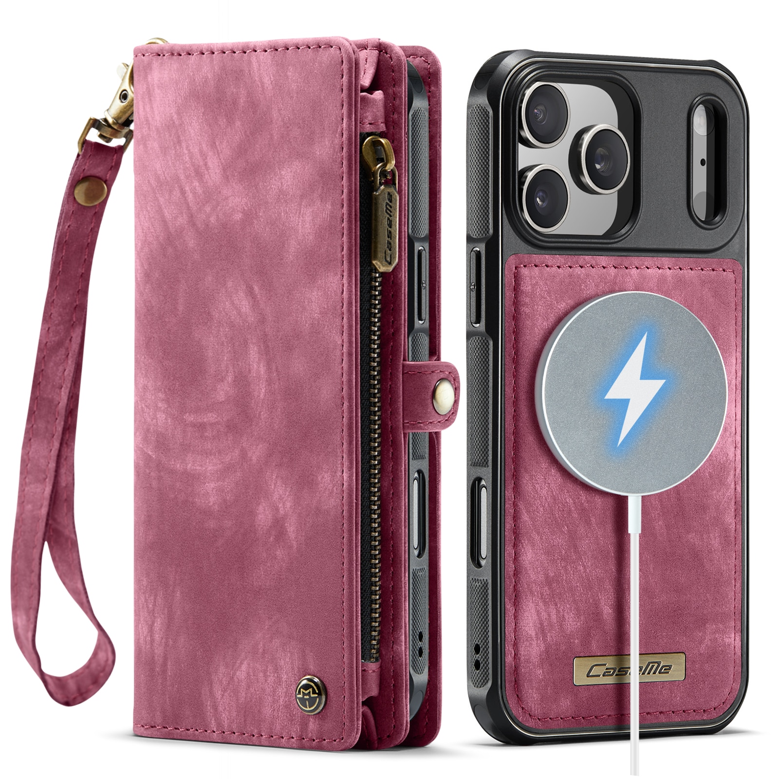 Multi-slot Plånboksfodral iPhone 17 Pro Röd