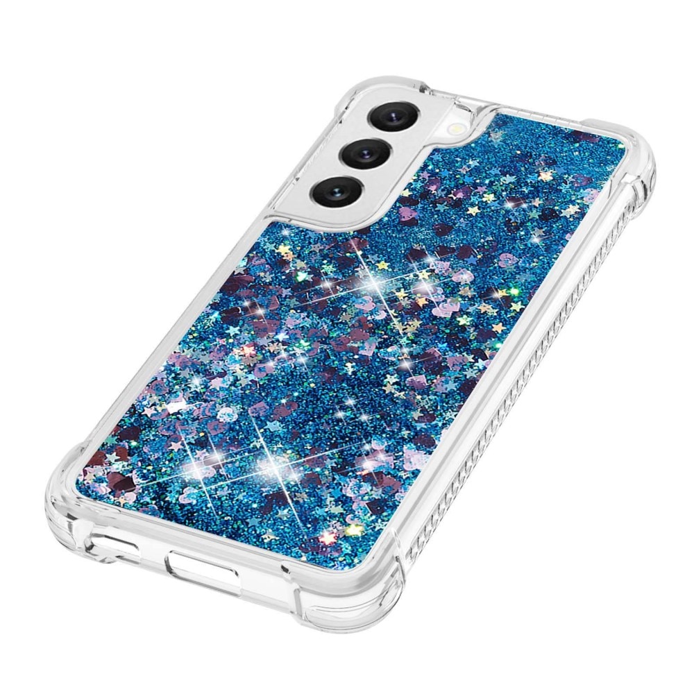 Glitter Powder TPU Skal Samsung Galaxy S23 blå