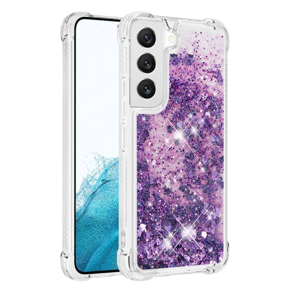 Glitter Powder TPU Skal Samsung Galaxy S23 lila